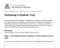 Following a citation trail